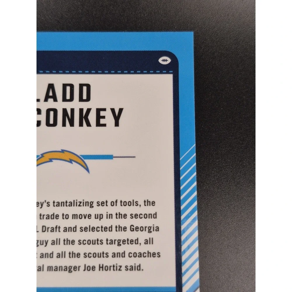 2024 Panini Donruss Rated Rookie Ladd McConkey #328 Red Pandora Prizm (RC)